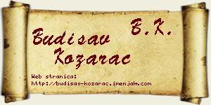 Budisav Kozarac vizit kartica